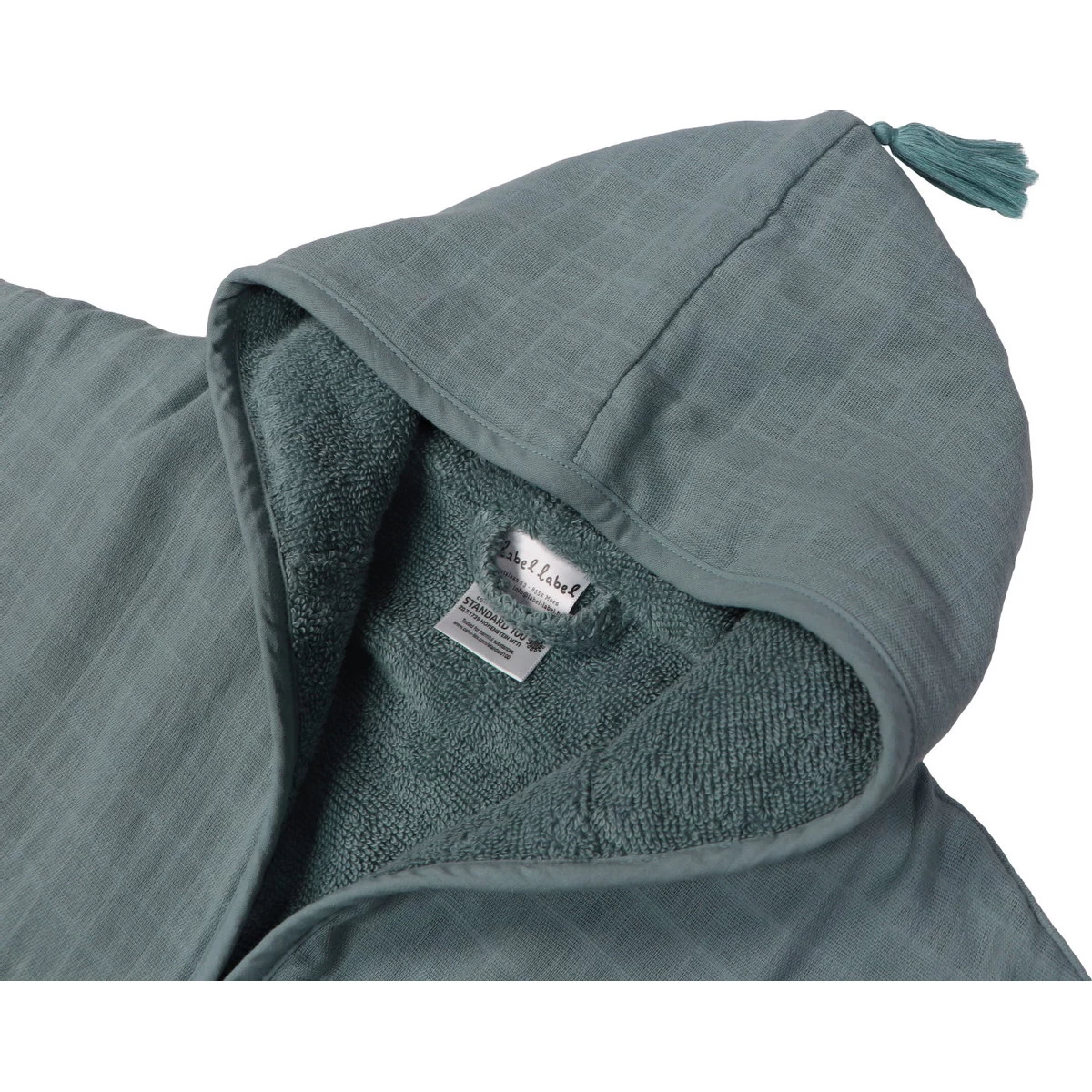 Label Label Silver Blue Badstof/Hydrofiel Badjas LLTT-934673 6 Label Label Silver Blue Badstof/Hydrofiel Badjas LLTT-934673 - Afbeelding 4