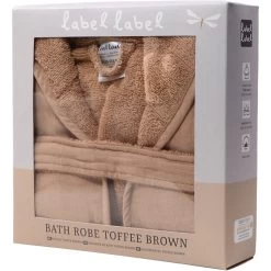 Label Label Toffee Brown Badstof/Hydrofiel Badjas LLTT-934680 -Jollein Winkel lltt 934680 bath robe toffee brown 07