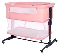 Lorelli Milano Pink 2-in-1 Wieg Aan Bed 1008044-0001 -Jollein Winkel lorelli milano pink 2 in 1 wieg aan bed 1008044 0001 3