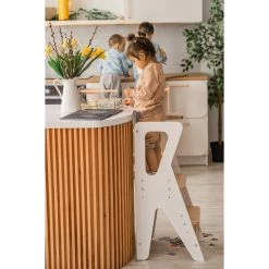 Luna Toys Wit Houten Leertoren Keukenhulp LU-00552 -Jollein Winkel luna toys wit houten leertoren keukenhulp 4