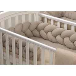 MamaLoes Amy Ajour Nougat 210 Cm Braided Bedbumper 84269 -Jollein Winkel mamaloes amy ajour nougat 210 cm braided bedbumper 84269 5