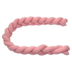 MamaLoes Amy Ajour Roze 210 Cm Braided Bedbumper 84268 -Jollein Winkel mamaloes amy ajour roze 210 cm braided bedbumper 84268 2