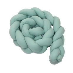 MamaLoes Amy Ajour Stonegreen 210 Cm Braided Bedbumper 84270 -Jollein Winkel mamaloes amy ajour stonegreen 210 cm braided bedbumper 84270 3