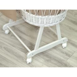 MamaLoes Pure Beige Deluxe Wit Baby Wiegje 84482 -Jollein Winkel mamaloes amy beige bekleding voor deluxe wieg 84482 4