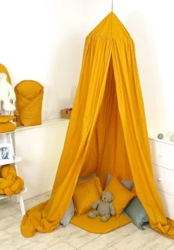 MamaLoes Amy Pure Okergeel Klamboe 80076 -Jollein Winkel mamaloes amy pure okergeel klamboe 80076