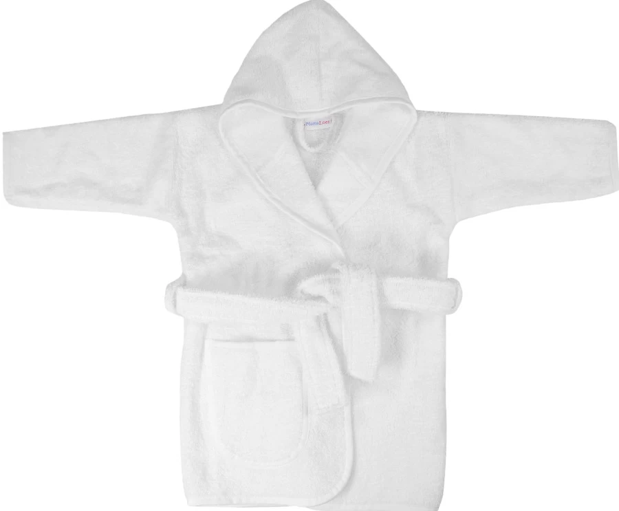 MamaLoes Badstof White 1-2jr Badjas ML5388 5 MamaLoes Badstof White 1-2jr Badjas ML5388 - Afbeelding 3