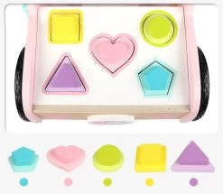 Eco Toys Roze Houten Activiteiten Loopwagen HC494888 -Jollein Winkel mamaloes eco toys roze houten activiteiten loopwagen hc494888 00000