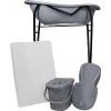 MamaLoes Grijs Badset Incl. Zwarte Badstandaard -Jollein Winkel mamaloes grijs badset incl. zwarte badstandaard wit kussen