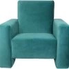 Ding Jamie Velvet Petrol Kinderfauteuil DI-34205 -Jollein Winkel mamaloes kinderfauteuil velvet turquoise 01k