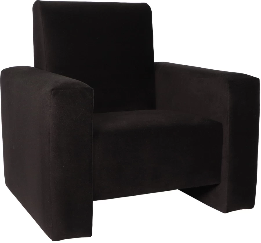 Ding Jamie Velvet Zwart Kinderfauteuil DI-34203 4 Ding Jamie Velvet Zwart Kinderfauteuil DI-34203 - Afbeelding 2