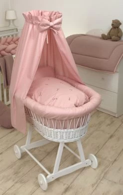 MamaLoes Pure Roze Deluxe Wit Baby Wiegje 80634