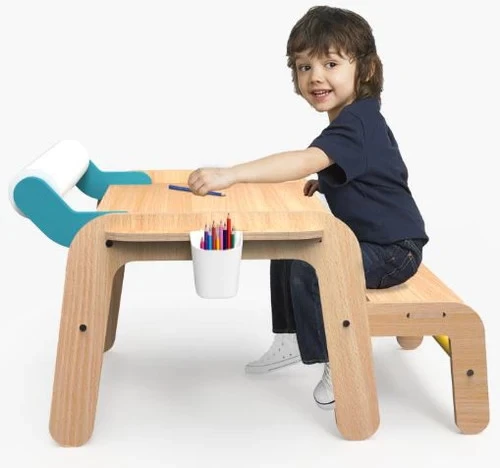 Mamatoyz Tekentafel Met Bankje MT14 5 Mamatoyz Tekentafel Met Bankje MT14 - Afbeelding 3