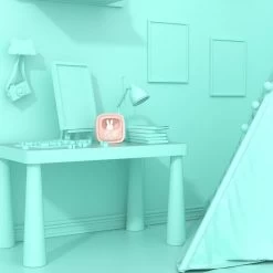 MOB Billy Roze Klok En Nachtlampje BILLY-PK-01 -Jollein Winkel mob billy roze klok en nachtlampje billy pk 01 3