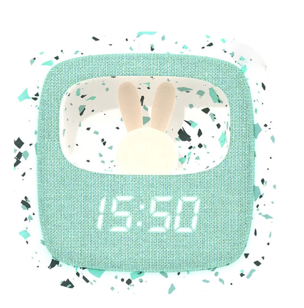 MOB Billy Terrazzo Mintgroen Klok En Nachtlampje BILLY-MTAE-01 3 MOB Billy Terrazzo Mintgroen Klok En Nachtlampje BILLY-MTAE-01