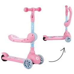 Momi Kiuru Pink 2-in-1 Step/Loopfiets HUBA00034