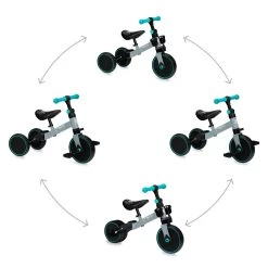 Momi Loris Grey/Turquoise 4-in-1 Ride-On Loopfiets ROBI00041 -Jollein Winkel momi loris grey turquoise 4 in 1 ride on loopfiets robi00041 9