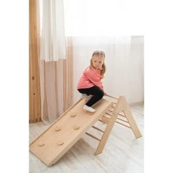 Luna Toys Naturel Houten Klimrek Met Glijbaan LU-36950 -Jollein Winkel natural 3