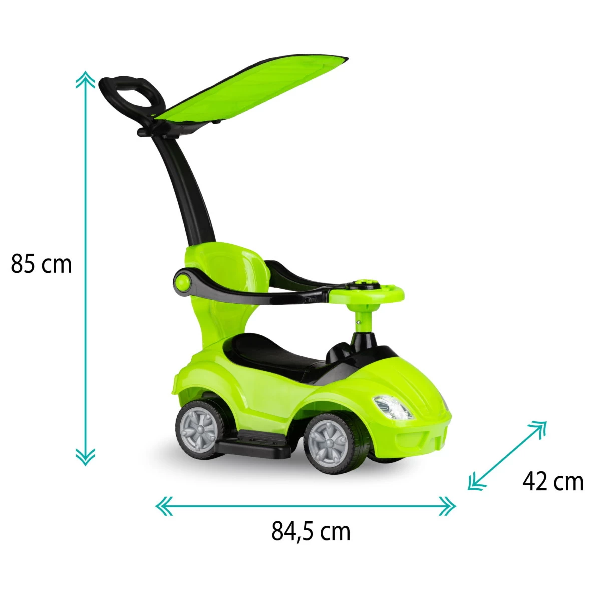 QKids Lolo Lime Green 2-in-1 Ride-on Loopauto QKIDS00007 11 QKids Lolo Lime Green 2-in-1 Ride-on Loopauto QKIDS00007 - Afbeelding 9