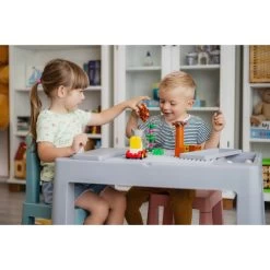 Tega Baby Teggi Grey/Old Rose/Turquoise Multifun 3-in-1 Tafel Met Twee Stoeltjes TI-011-174 10 Tega Baby Teggi Grey/Old Rose/Turquoise Multifun 3-in-1 Tafel Met Twee Stoeltjes TI-011-174 -Jollein Winkel tega baby teggi turquoisenavygrey multifun 3 in 1 tafel 2