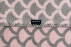 Zaffiro Grijs & Lichtroze Halve Cirkels 75 X 100 Cm Wiegdeken 40726 -Jollein Winkel zaffiro deken halve cirkels grijs lichtroze ba1 3 2